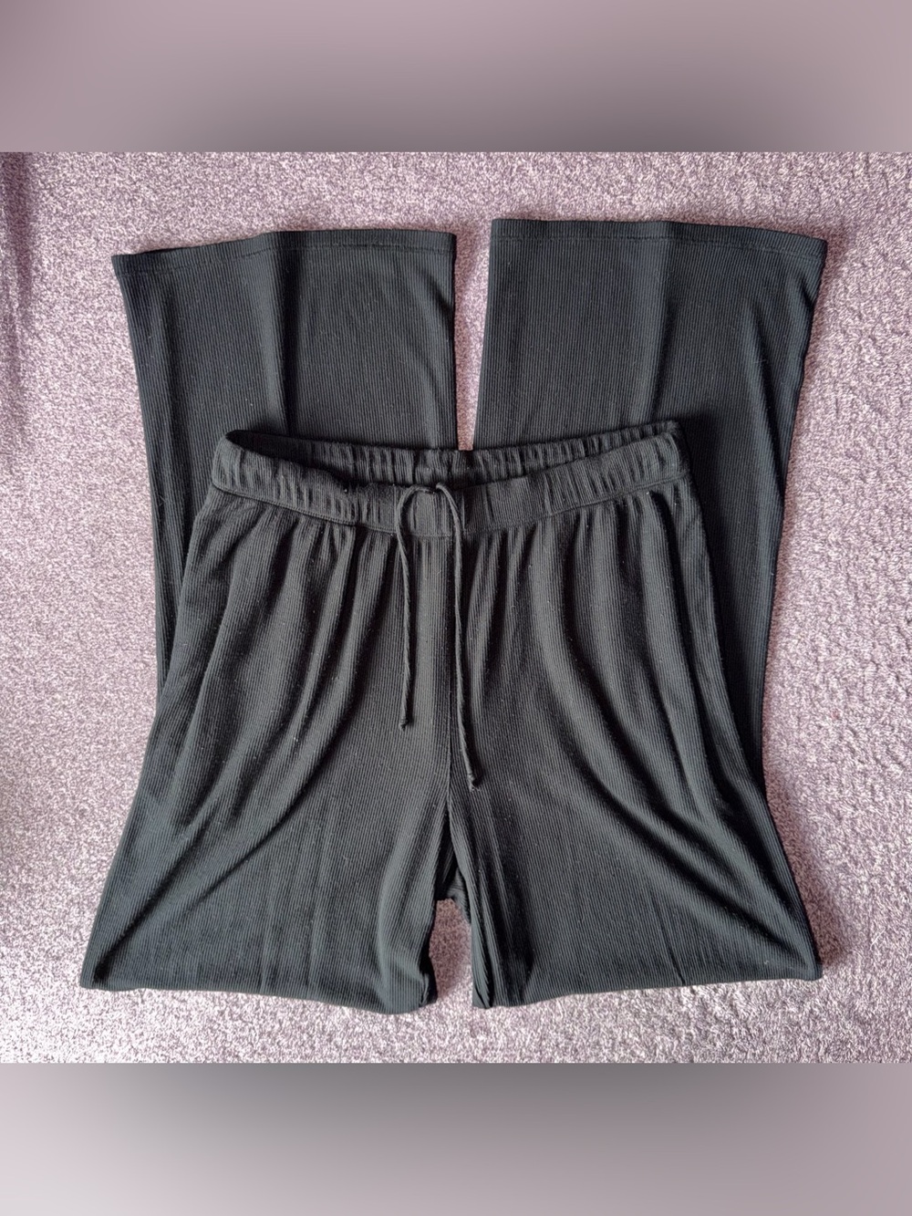 Skims Black Ribbed Lounge Pants